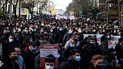 Demonstranten in Athen. 