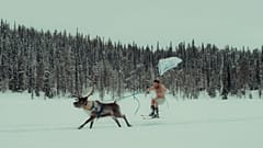 The tongue in cheek video for the campaign shows people doing summer sport in the snow. 