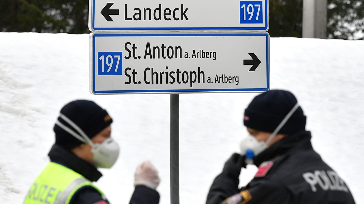 Straßensperre im März 2020