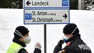 Straßensperre im März 2020