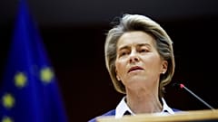 European Commission President Ursula Von Der Leyen at the European Parliament in Brussels, Wednesday, Jan. 20, 2021.