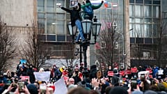 Несанкционированный митинг 23 января в Москве.
