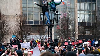 Несанкционированный митинг 23 января в Москве.