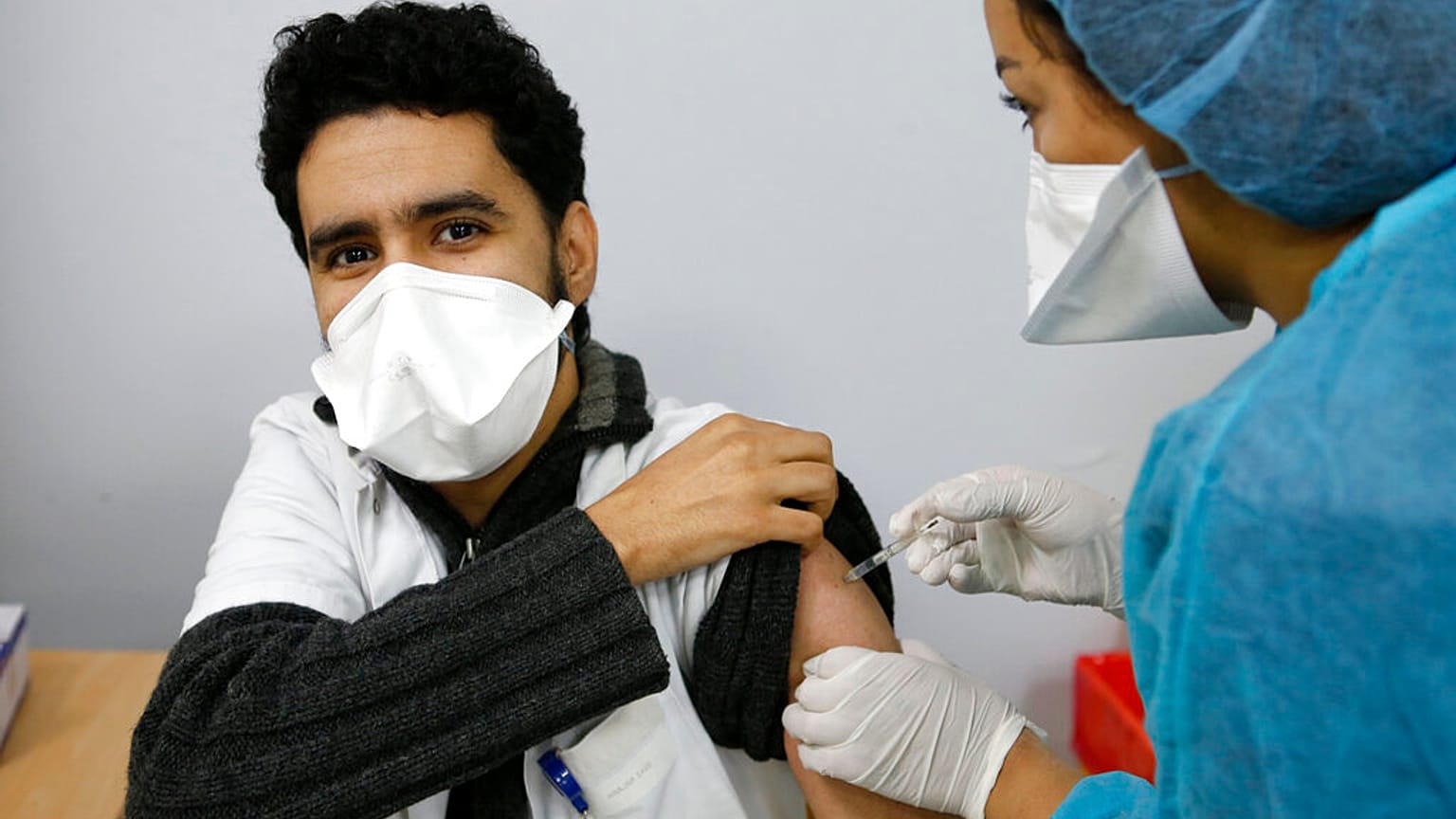 Impfung von medizinischem Personal in Casablanca in Marokko