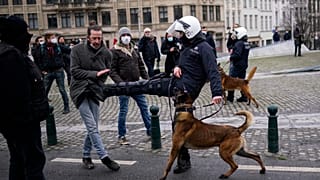 Des Européens manifestent contre les mesures sanitaires et sont arrêtés