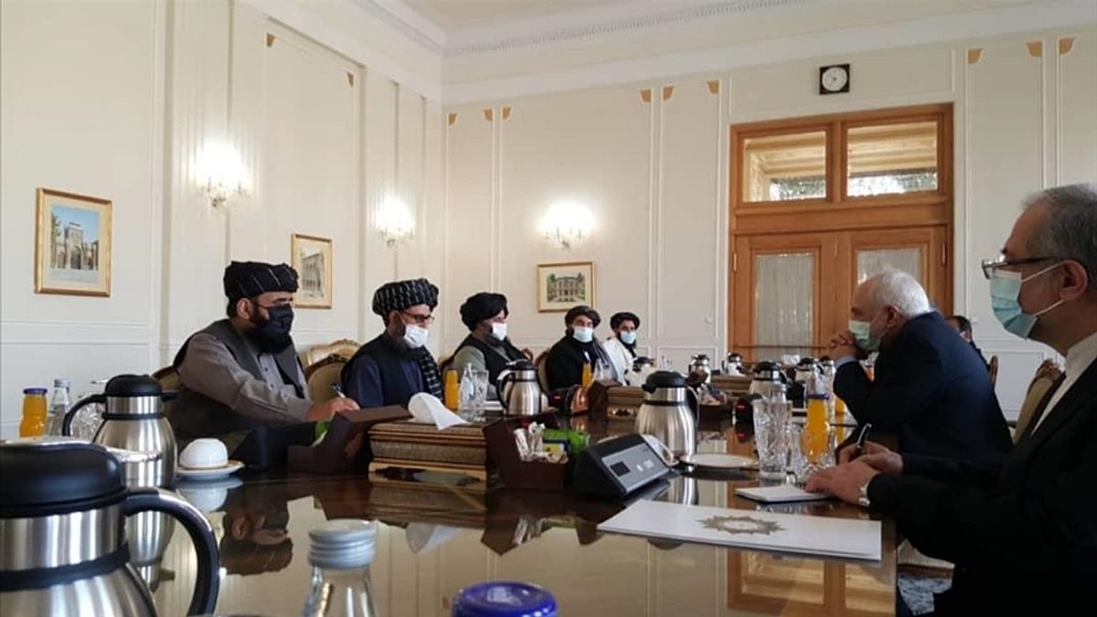 دیدار محمدجواد ظریف، وزیر خارجه ایران و هیات طالبان در تهران