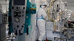 Virus Outbreak Greece ICU