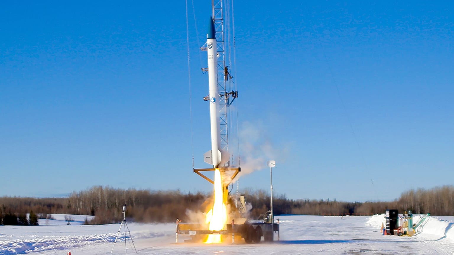 The launch by by bluShift Aerospace was the first rocket launch in Maine's history. 
