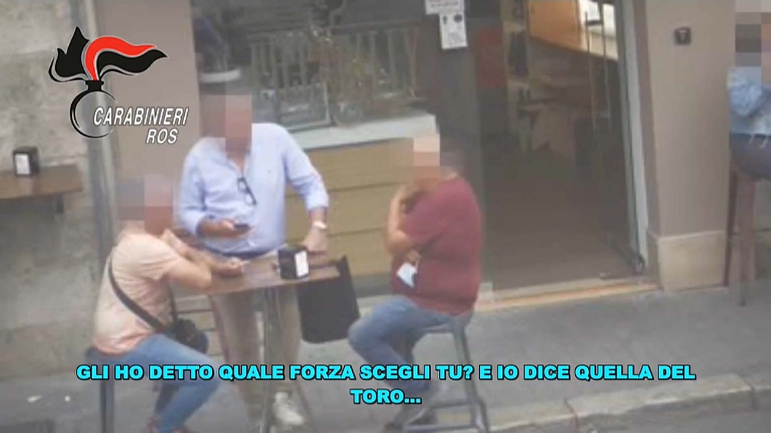 Un frame tratto dalle intercettazioni. 