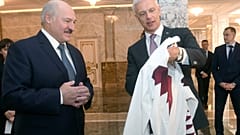 Кришьянис Кариньш и Александр Лукашенко в Минске, январь 2020 г.