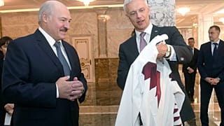 Кришьянис Кариньш и Александр Лукашенко в Минске, январь 2020 г.