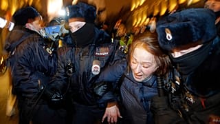 Сцена задержания в Москве