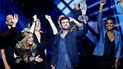 Duncan Laurence of the Netherlands celebrates after winning the 2019 Eurovision Song Contest grand final
