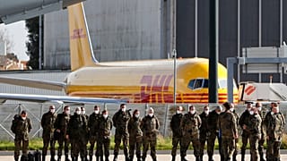 Medizinisches Team der Bundeswehr als Corona-Nothilfe in Lissabon
