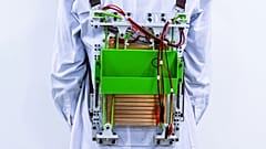 The backpack generated electricity from your movements as you walk.