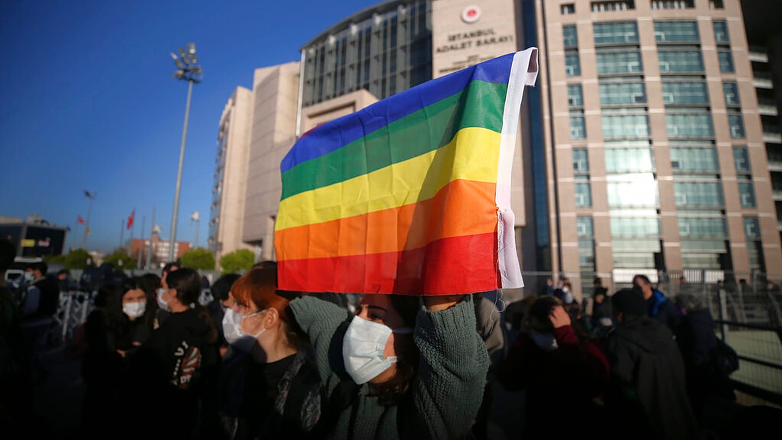 İstanbul Adalet Sarayı önünde protesto