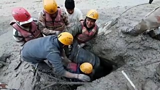 Rescate tras una avalancha en la India