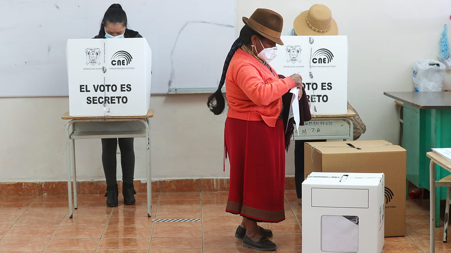 Abstimmung im ecuadorianischen Cangahua.