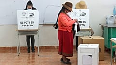 Abstimmung im ecuadorianischen Cangahua.