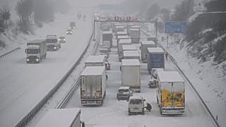 Autobahn bei Dresden am 8. Februar 2021