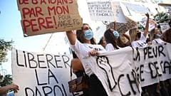 Manifestation contre l'inceste et les violences sexuelles sur mineur à Ajaccio, le 5 juillet 2020.