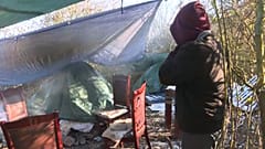 Ein wildes Camp in der Nähe vo´n Calais