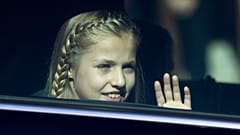La princesa Leonor en un coche oficial en Madrid. 17/11/2016