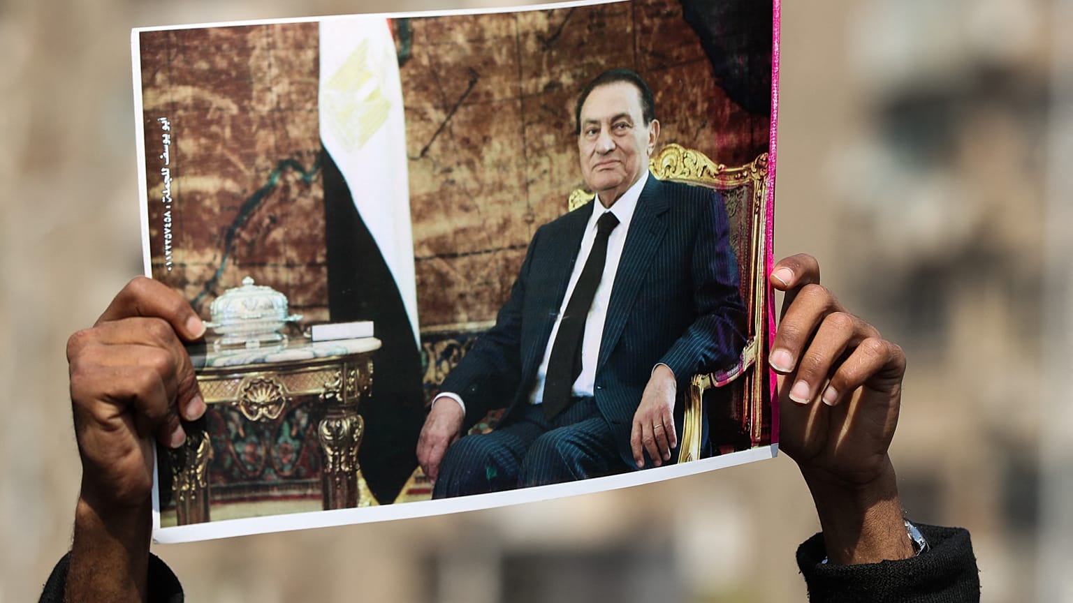 صورة للرئيس الراحل محمد حسني مبارك