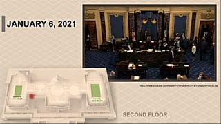 Senate on January 6 as it is being evacuated
