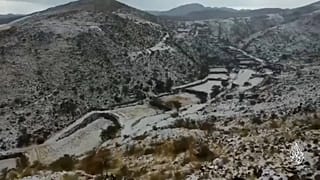 مجتزأ من فيديو لثلوج في منطقة أبها السعودية