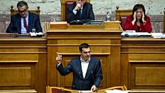President of left-wing Syriza party Alexis Tsipras