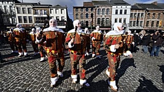 I Gilles al carnevale di Binche nel 2019, Belgio