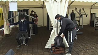Endlich wieder trainieren: Die Kälter schreckte die SportlerInnen nicht ab.