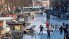 Eislaufen auf der Prinsengracht