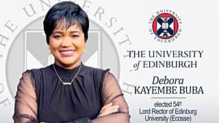 Demokratik Kongolu Debora Kayembe, Edinburgh Üniversitesi rektörü seçildi.