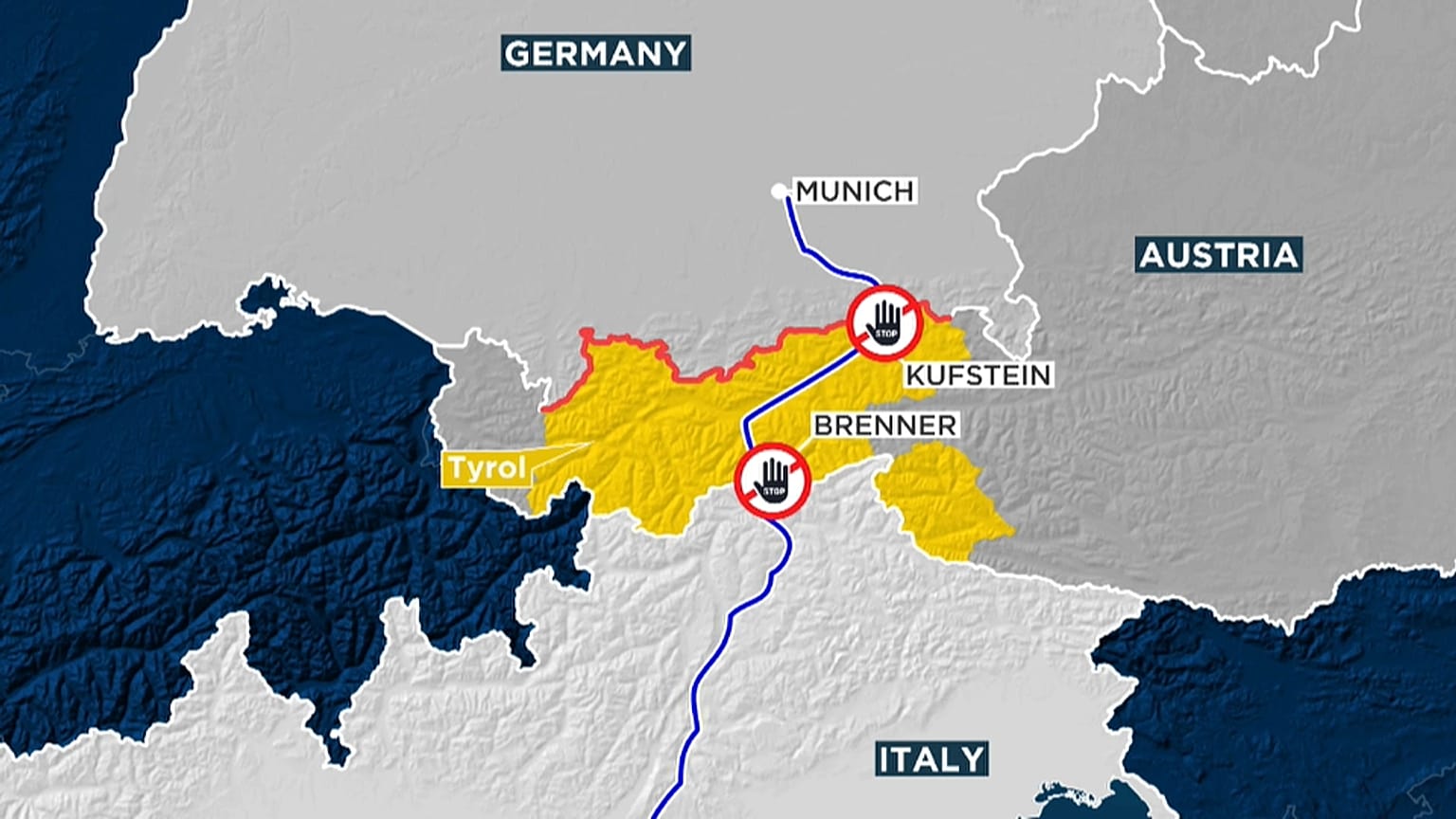 Tempi di controlli serrati ai confini tra Italia, Austria e Germania. 