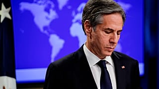 Secretary of State Antony Blinken pauses as he speaks to reporters during a press briefing at the State Department in Washington, Wednesday, Jan. 27, 2021.