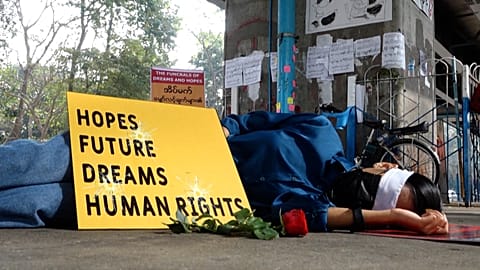 Myanmar protest tuesday