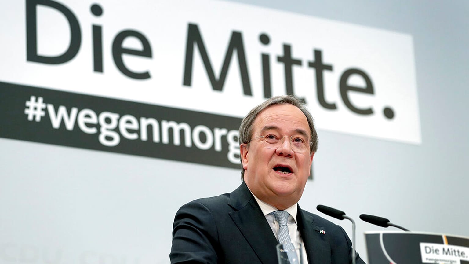 Armin Laschet, CDU-Vorsitzender, während einer Pressekonferenz in Berlin, 25.01.2021