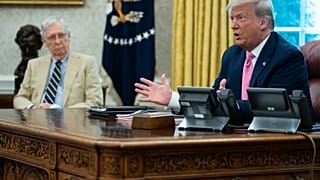 Senate Majority Leader Mitch McConnell and Donald Trump