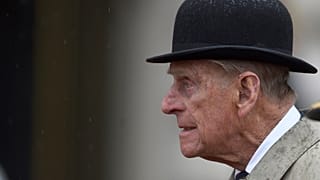 Felipe en el Buckingham Palace durante un desfile militar. 2/8/2017