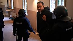 Detención de Pablo Hasél, en la Universidad de Lleida (16/02/2021)