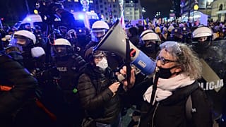 Marta Lempart, a key leader of the Polish Women's Strike, in Warsaw, Poland on Jan.28.2021.