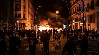 Акция протеста в Барселоне