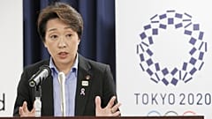 Japan's Olympics Minister Seiko Hashimoto speaks during a press conference at the cabinet office in Tokyo, on Sept. 19, 2019