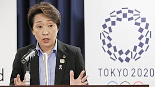 Japan's Olympics Minister Seiko Hashimoto speaks during a press conference at the cabinet office in Tokyo, on Sept. 19, 2019