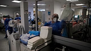 Virus Outbreak Greece ICU 
