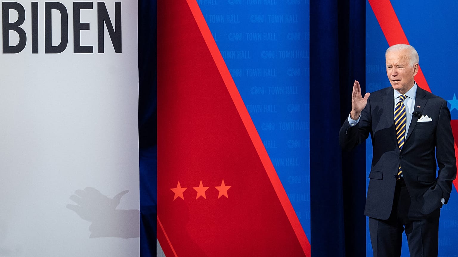 US-Präsident Joe Biden diese Woche bei einem Townhall in Milwaukee, Wisconsin.