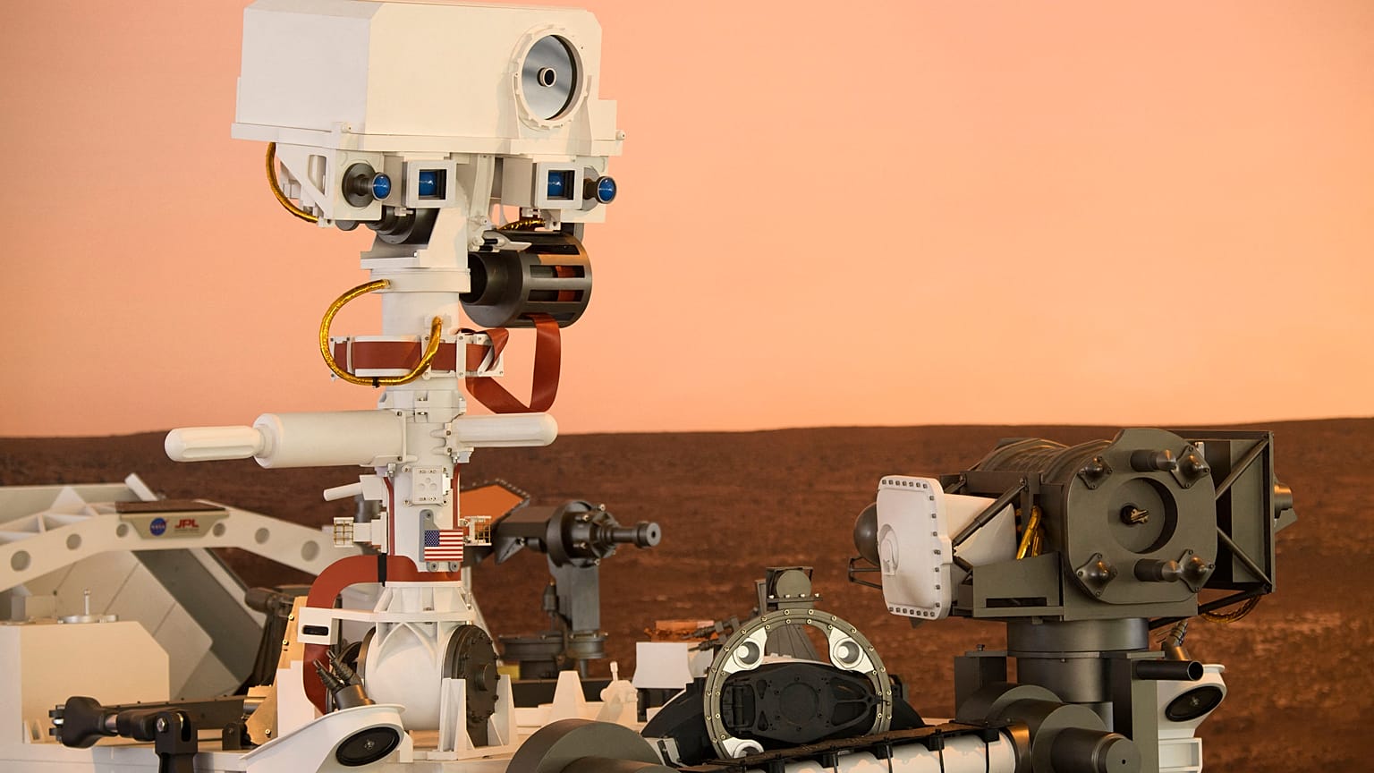  US-MARS-SPACE full-scale model of the Perseverance rover