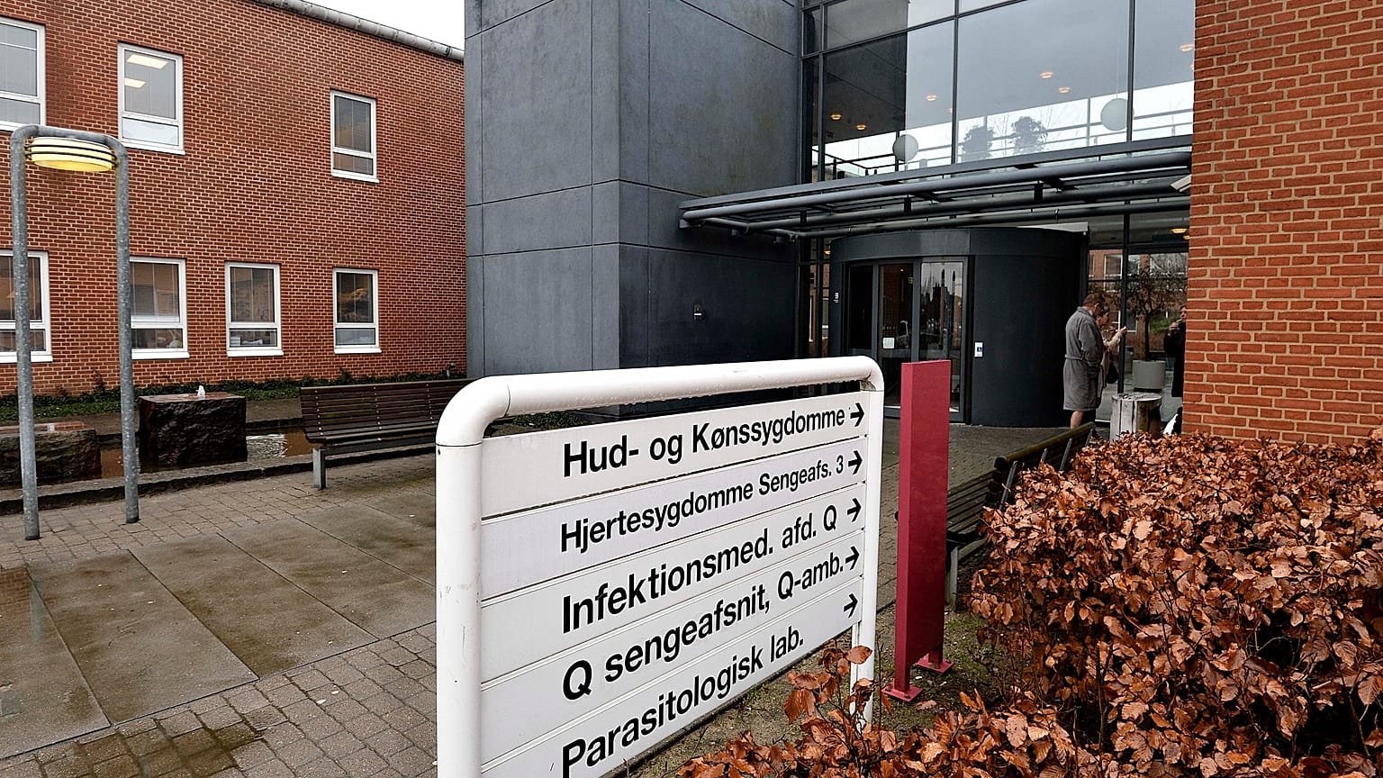 L'ingresso dell'ospedale universitario di Aarhus.